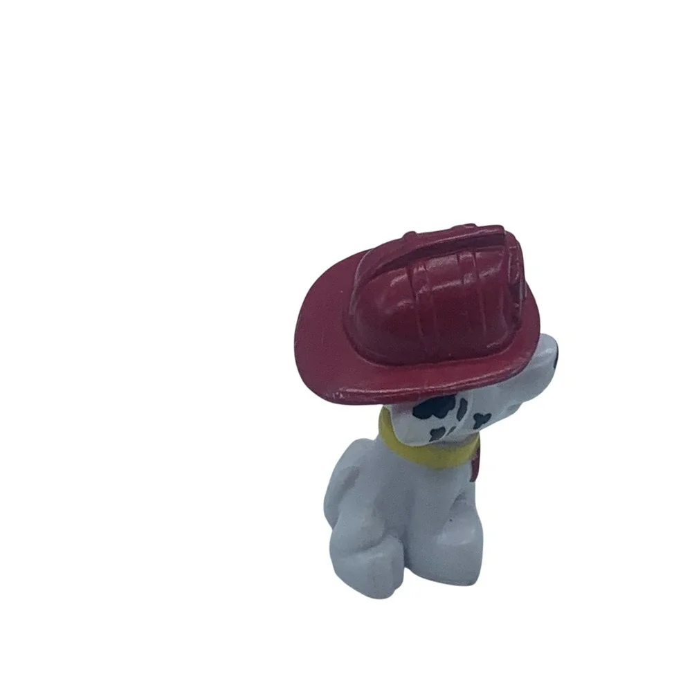 Paw Patrol Marshall Mini Figure Dalmatian Fire Dog Red Helmet Toy Collectible